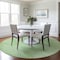 Homeroots 8' Mint Green And Ivory Round Geometric Washable Indoor Outdoor Area Rug 598594 - alternate 5