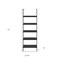 Homeroots 72" Black Metal Five Tier Bookcase 489801 - alternate 4