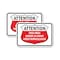 Signmission Attention This Area Under 24 Hour Video Surveillance, 18'' X 24'' 2 Signs, Heavy Gauge Aluminum, 2PK A-1824-2PACK-2592 - alternate 1