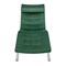 Homeroots 66" Green and Silver Velvet Lounge Chair 526218 - alternate 1