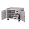 Pucel Mobile Cabinet Bench, Semi Steel Casters 48 in W x 26 in D x 34 in H, With Vise Shelf, Black PC-48S-1424-4-VS - alternate 1