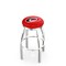 Holland Bar Stool Co 25" Chrome Carolina Hurricanes Swivel Bar Stool, Accent Ring L8C2C25CarHur - alternate 1