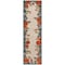 Homeroots 6' Ivory Blue And Orange Floral Indoor Outdoor Runner Rug 548034 - alternate 3