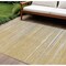 Homeroots 9' X 12' Gold Gray And Ivory Striped Washable Indoor Outdoor Area Rug 597245 - alternate 1