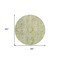 Homeroots 8' Round Artichoke Green Round Oriental Washable Non Skid Indoor Outdoor Area Rug 563741 - alternate 6