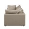 Homeroots 122" Beige Top Grain Leather Reclining Solid Wood Sofa 720405 - alternate 4