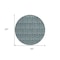 Homeroots 8' Round Teal Round Damask Washable Non Skid Indoor Outdoor Area Rug 563903 - alternate 6