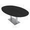 Skutchi Designs Boval Conference Table With Power Unit, 48 in W, 72 in L, Black HAR-BOVL-48X72-DOU-U999ST19-NA - alternate 1