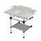 Kingston Brass 36-Inch Carrara Marble Console Sink with Acrylic Legs and Shelf, 8-Inch, 3-Hole LMS3630MAB5 - alternate 1
