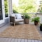 Homeroots 3' X 5' Copper And Beige Geometric Washable Indoor Outdoor Area Rug 595025 - alternate 5