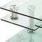 Homeroots 32" Clear and White Faux Marble Glass and Metal Coffee Table With Three Shelves 554305 - alternate 3