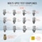 Vevor Hydraulic Pressure Test Kit 5 Gauges 13 Couplings 14 Tee Connectors 5 Hose TKS-4 - alternate 2