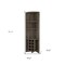 Homeroots 71in Dark Brown Wood Corner Bar Cabinet 479912 - alternate 3