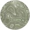 Homeroots 8' Artichoke Green And Ivory Round Geometric Washable Indoor Outdoor Area Rug 631361 - alternate 2
