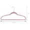 Elama Home 50 Piece Flocked Velvet Clothes Hangers with Stainless Steel Swivel Hooks in Pink HANGER50PIECEPINK - alternate 4