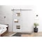 Vdomdoors Modern Barn Door Opaque Glass Sete 6999 White Silk with Mirror 6.6FT Rail Track Heavy Hardware Set SETE6999BD-S-WS-42 - alternate 3