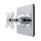 Kingston Brass Single-Handle Six-Way Diverter Valve with Square Trim Kit, Polished Chrome KS4041EX - alternate 1