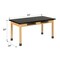 Diversified Spaces Wooden Leg Tables with Compartments, Oak, Wood Frame, 54 in W, Black C720LBBK30E - alternate 2