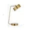 Homeroots 18" Brass Metal Desk Table Lamp With Brass Drum Shade 524323 - alternate 4