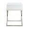 Homeroots 25" Silver And White End Table With Drawer 544114 - alternate 5