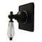 Kingston Brass Single-Handle Six-Way Diverter Valve with Square Trim Kit, Matte Black KS4040WLL - alternate 1