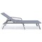 Leisuremod Marlin Patio Chaise Lounge Chair with Armrests in Grey Aluminum Frame, Dark Grey MLAGR-77DGR - alternate 4