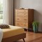 Homeroots 38" Brown Solid Wood Four Drawer Chest 524141 - alternate 7