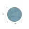 Homeroots 8' Teal Blue And Ivory Round Geometric Washable Indoor Outdoor Area Rug 596976 - alternate 3
