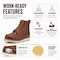 Handpoint Men's 6 in Leather Slip Resistant Durability Composite Toe Work Boots, 6 H84992D-6 - alternate 3