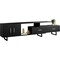 Leisuremod Avery TV Stand with MDF Cabinet and Powder Coated Steel Legs, Ebony ATS69BL - alternate 6