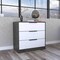 Homeroots 28" White and Gray Three Drawer Dresser 544001 - alternate 3