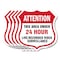 Signmission 24 Hour Surveillance Shield Sign Attenti, 12 inch X 12 inch, Aluminum Metal Sign, 5PK SHI-A-5Pack-12-351 - alternate 1