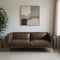 Homeroots 71in Chocolate And Silver Top Grain Leather Loveseat 515670 - alternate 4