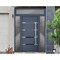Vdomdoors Steel Door Deux 1105 Gray Graphite 2 Sidelight and Transom Window Stainless Inserts Single Modern P DEUX1105EXD-GRE-W12+36+12xH80+16-LH-O - alternate 3