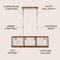 Jonathan Y Gaines 34.5" Linear 4-Light Adjustable Iron Rustic Industrial LED Pendant, Brown/Silver JYL7519A - alternate 6