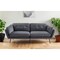 Homeroots 84" Gray Sofa With Black Legs 480916 - alternate 2