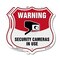 Signmission Video Surveillance Shield Sign Warning S, 18 inch X 18 inch, Plastic Sign, 2PK SHI-P-2PACK-18-468 - alternate 1