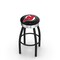 Holland Bar Stool Co 25" Blk Wrinkle New Jersey Devils Swivel Bar Stool, Chrome Ring L8B3C25NJDevl - alternate 1
