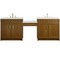 James Martin Vanities Bellshire 96" Dual Vanity Set with 24" Make-Up Counter, Honey Oak w/3 cm White Zeus Silestone Top 660-VMC96-HNO-3WZ - alternate 1