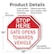 Signmission Stop Here Gate Opens Towards Vehicl, 10 inch X 10 inch, Aluminum Metal Signs, 2PK OC-A-2PACK-10-135 - alternate 4