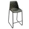 Homeroots 27" Green and Black Leather and Iron Counter Height Bar Chair 527555 - alternate 3