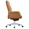 Leisuremod Summit Office Chair in Faux Leather & Aluminum Frame with Swivel & Tilt, Acorn Brown SO21LBRL - alternate 2