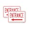 Signmission Entrance With Left Arrow, 18'' X 24'' 2 Signs, Heavy Gauge Aluminum, 2PK A-1824-2PACK-25209 - alternate 1