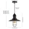 Jonathan Y Deere 12" Adjustable Iron/Glass Cage Light LED Pendant, Black JYL9537A - alternate 5