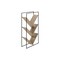 Homeroots 60" Taupe Metal Five Tier Geometric Bookcase 489787 - alternate 2