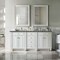 James Martin Vanities Bristol 72'' D Vanity, Bright White w/ Parisien Bleu Silestone Top w/FreePower Wireless Charger 157-V72-BW-FPBL - alternate 3