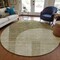 Homeroots 8' Taupe Beige And Tan Round Geometric Washable Indoor Outdoor Area Rug 582742 - alternate 4
