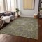 Homeroots 5' X 8' Taupe And Gray Damask Washable Indoor Outdoor Area Rug 603336 - alternate 4