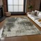 Homeroots 3' X 5' Taupe Beige And Olive Green Abstract Washable Indoor Outdoor Area Rug 587326 - alternate 5