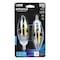 Feit Electric BPCTC100950CAFIL/2 Filament LED Bulb, Blunt-Tip, B10 Lamp, 100 W Equivalent, E12 Lamp Base, Dimmable BPCTC100950CAFIL/ - alternate 2